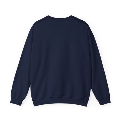 funny crewneck sweatshirt for women, blue sweatshirt, back image